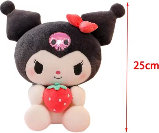 Sanrio - Kuromi knuffel - met aarbei - My Melody - Hello Kitty - Cinnamoroll - PomPomPurin - Pochacco - Kawaii