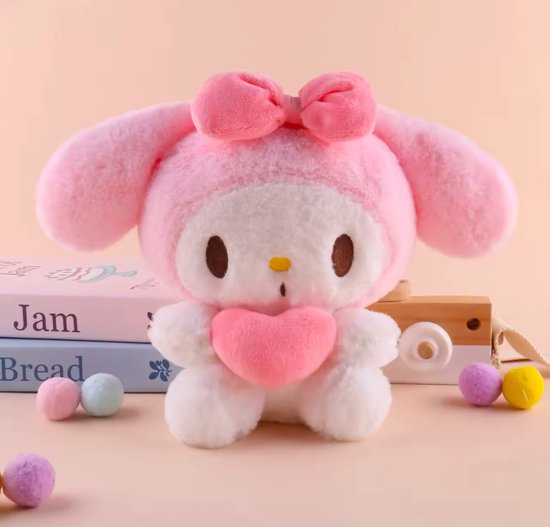 Sanrio - My Melody knuffel - met hart - Kuromi - Hello Kitty - Cinnamoroll - PomPomPurin - Pochacco - Kawaii