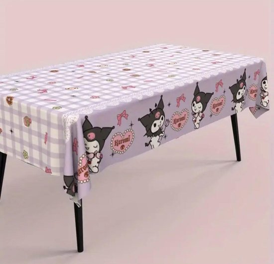 Sanrio - Kuromi & My Melody verjaardag versiering - Happy Birthday Slinger - 30 Stuks - Kinderfeestje - Ballonnen - Tafelkleed - Verjaardag Decoratie - feestpakket - Hello Kitty - My Melody - Kuromi - Cinnamoroll - PomPomPurin - Pochacco - kawaii