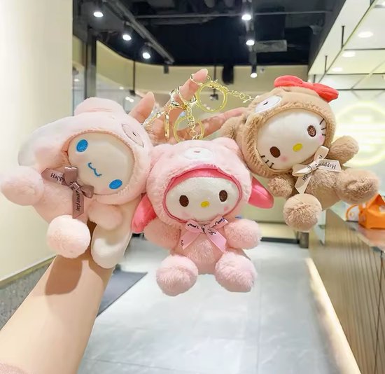 Sanrio - My Melody knuffel - sleutelhanger - berenpak - Kuromi - Hello Kitty - Cinnamoroll - PomPomPurin - Pochacco - Kawaii
