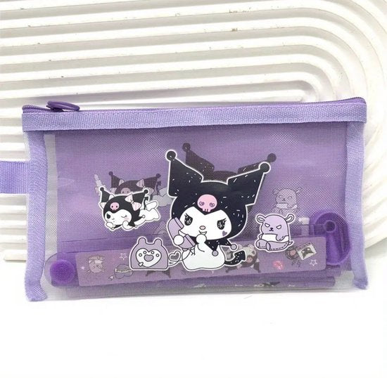 Sanrio - Kuromi schrijfwarenset - met etui - cadeauset - geschenkset - Cinnamoroll - Hello Kitty - My Melody - PomPomPurin - Pochacco - Kawaii