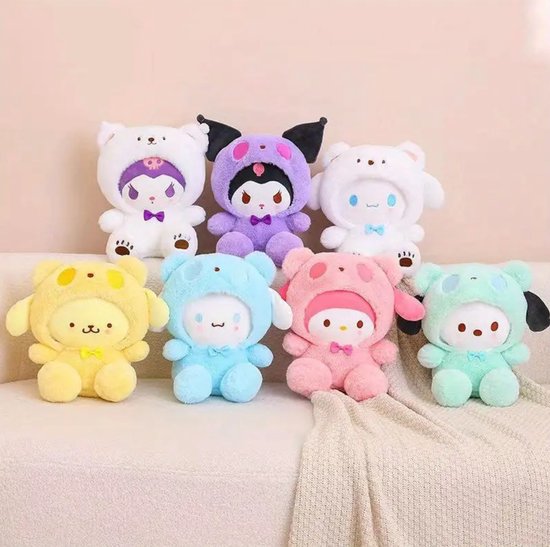 Sanrio - Cinnamoroll knuffel - berenpak - Kuromi - Hello Kitty - My Melody - PomPomPurin - Pochacco - Kawaii