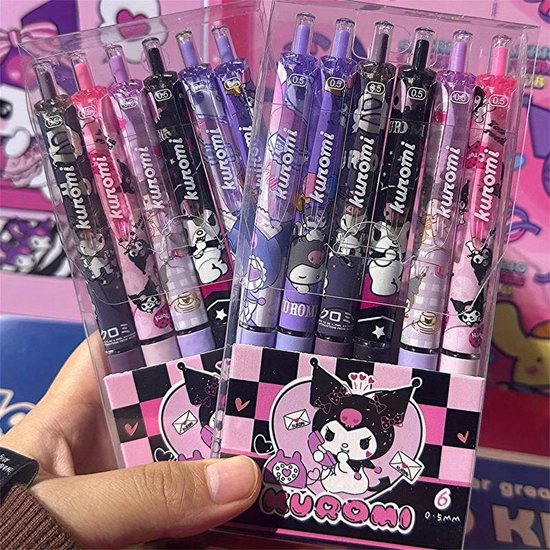 Hello Kitty - Kuromi - Sanrio - balpennen zwart