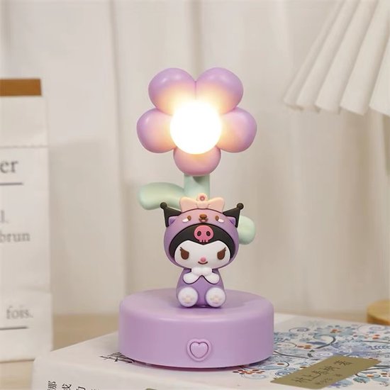 Sanrio - Kuromi nachtlamp - bloem - Hello Kitty - My Melody - Cinnamoroll - PomPomPurin - Pochacco - cadeau - kawaii