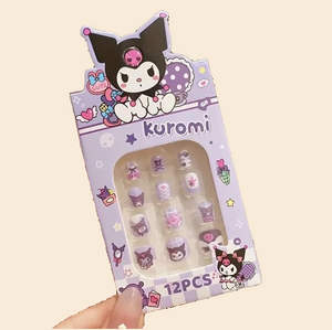 Kuromi plaknagels 12 stuks