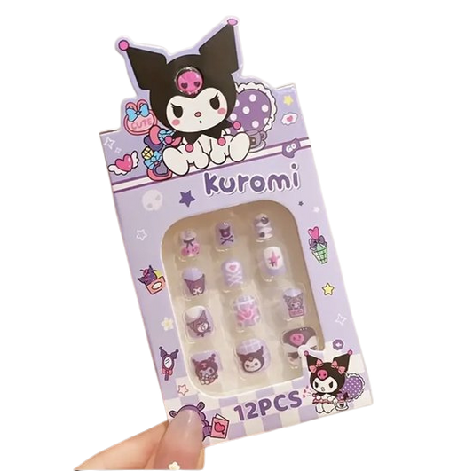 Kuromi plaknagels 12 stuks