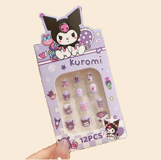 Kuromi plaknagels 12 stuks