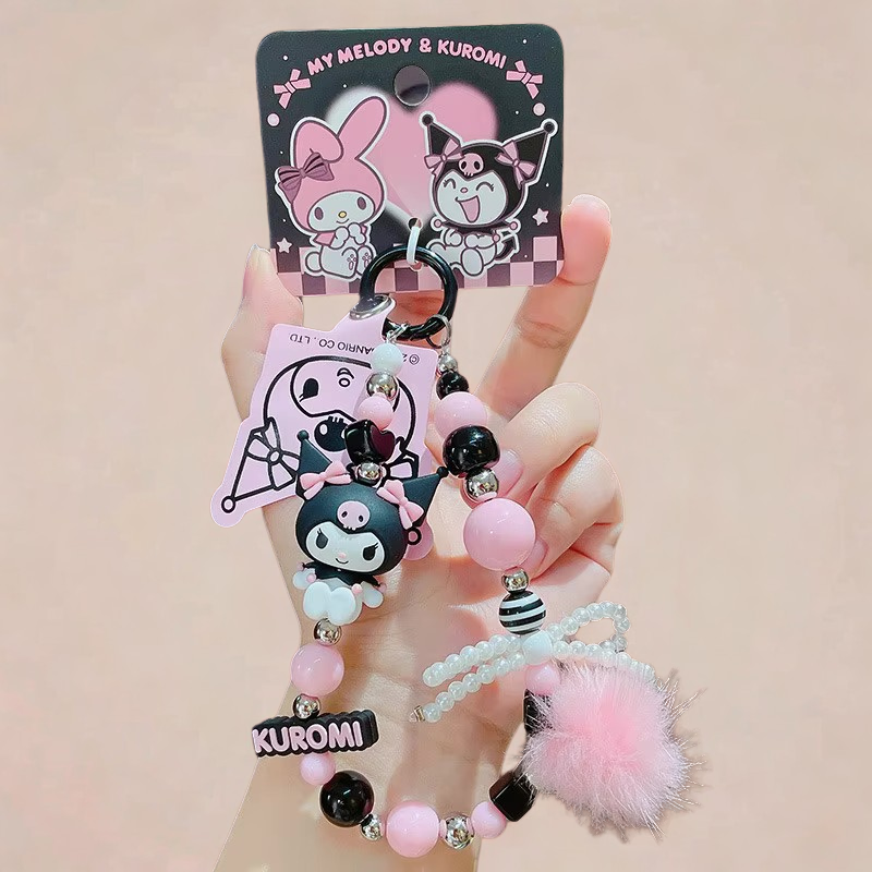 Kuromi Sleutelhanger met telefoon strap