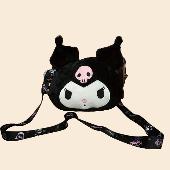 Kuromi crossbody tas | zwart
