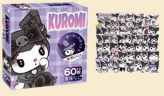 Sanrio - Kuromi stickermix - 60 stuks - stickers - Cinnamoroll - Hello Kitty - My Melody - PomPomPurin - Pochacco - Kawaii | Laptop | Ereader | Bullet Journal