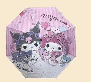 Sanrio - Kuromi & My Melody paraplu - opvouwbaar - Kuromi - Hello Kitty - Cinnamoroll - PomPomPurin - Pochacco - kawaii