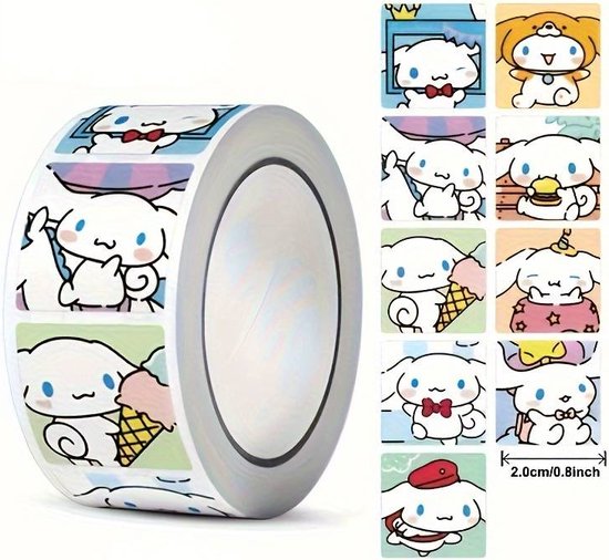 Hello Kitty - Sanrio - Cinnamoroll 500 stickers/zegels