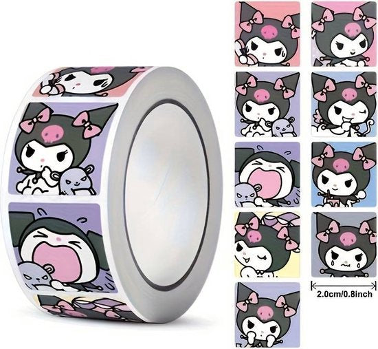 Sanrio - Kuromi 500 stickers/zegels - Cinnamoroll - My Melody - PomPomPurin - Pochacco - cadeau - kawaii