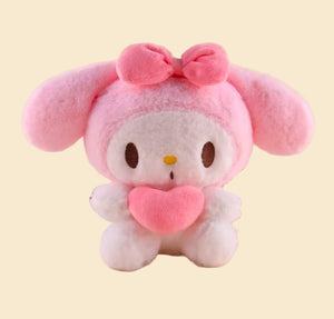 Sanrio - My Melody knuffel - met hart - Kuromi - Hello Kitty - Cinnamoroll - PomPomPurin - Pochacco - Kawaii