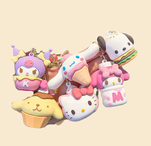 Sanrio - PomPomPurin Sleutelhanger - Geel - Cake - Verjaardagscadeau - Tashanger - Sleutelhanger - Hello Kitty - My Melody - Cinnamoroll - Kuromi - Pochacco - kawaii