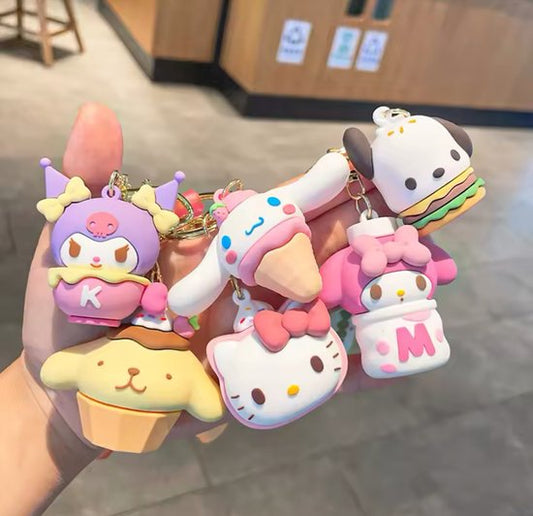 Sanrio - PomPomPurin Sleutelhanger - Geel - Cake - Verjaardagscadeau - Tashanger - Sleutelhanger - Hello Kitty - My Melody - Cinnamoroll - Kuromi - Pochacco - kawaii