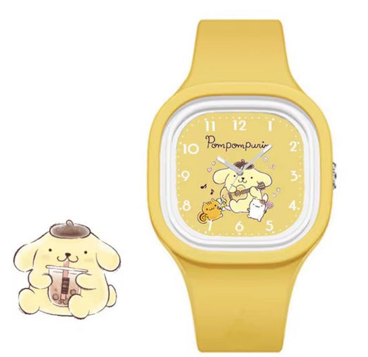 Pompompurin Geel Siliconen band Horloge