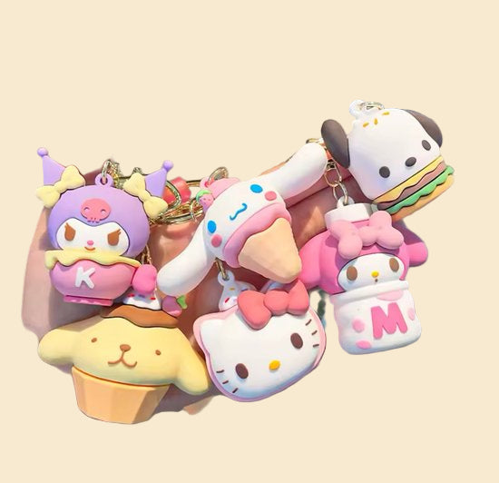 Sanrio - Cinnamoroll Sleutelhanger - Oranje - Ijshoorn - Verjaardagscadeau - Tashanger - Sleutelhanger - Hello Kitty - My Melody - Kuromi - PomPomPurin - Pochacco - kawaii