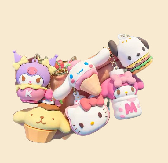 Sanrio - Pochacco Sleutelhanger - Groen - Hamburger - Verjaardagscadeau - Tashanger - Sleutelhanger - Hello Kitty - My Melody - Cinnamoroll - PomPomPurin - Kuromi - kawaii