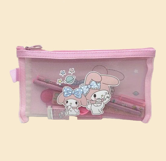 Sanrio - My Melody schrijfwarenset - met etui - cadeauset - geschenkset - Kuromi - Cinnamoroll - Hello Kitty - PomPomPurin - Pochacco - cadeau - Kawaii