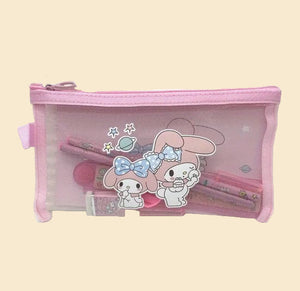 Sanrio - My Melody schrijfwarenset - met etui - cadeauset - geschenkset - Kuromi - Cinnamoroll - Hello Kitty - PomPomPurin - Pochacco - cadeau - Kawaii