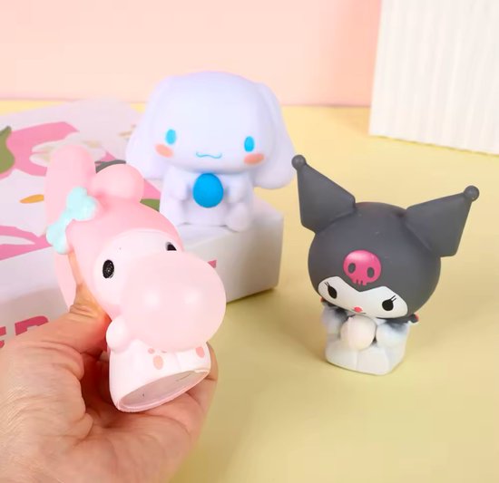 Sanrio - Kuromi squishy - stress reliever - stressbal - cadeau - Cinnamoroll - Hello Kitty - My Melody - PomPomPurin - Pochacco - Kawaii