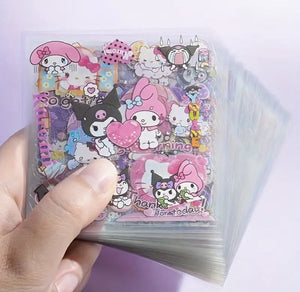 Sanrio - Sanrio & friends - PET stickers 100 st. - Kuromi - Cinnamoroll - Hello Kitty - My Melody - PomPomPurin - Pochacco - kawaii