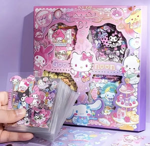 Sanrio - Sanrio & friends - PET stickers 100 st. - Kuromi - Cinnamoroll - Hello Kitty - My Melody - PomPomPurin - Pochacco - kawaii