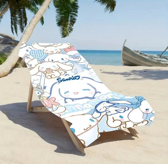 Sanrio - Cinnamoroll strandlaken - 80x160cm - badlaken - handdoek - vakantie - zwemmen - cadeau - Kuromi - Hello Kitty - My Melody - PomPomPurin - Pochacco - Kawaii