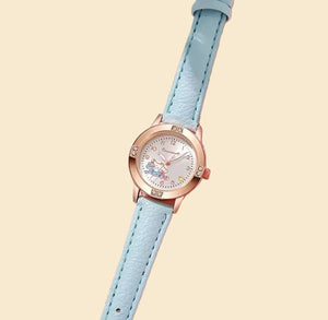 Sanrio - Cinnamoroll horloge - blauw - PU leren bandje - Kuromi - Hello Kitty - My Melody - PomPomPurin - Pochacco - cadeau - Kawaii