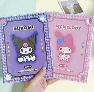 Sanrio - Kuromi sticky memoboek - notitieblok - Cinnamoroll - Hello Kitty - My Melody - PomPomPurin - Pochacco - Kawaii