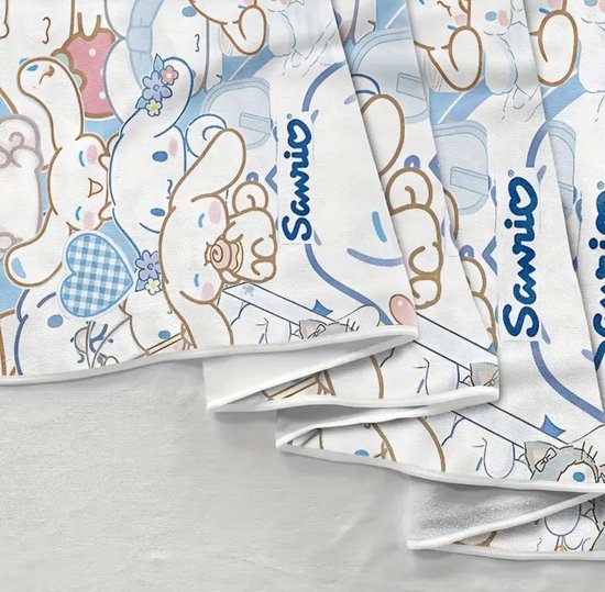 Sanrio - Cinnamoroll strandlaken - 80x160cm - badlaken - handdoek - vakantie - zwemmen - cadeau - Kuromi - Hello Kitty - My Melody - PomPomPurin - Pochacco - Kawaii