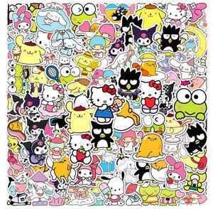 Sanrio - Stickermix - 50 Stuks - stickers - Kuromi - Cinnamoroll - Hello Kitty - My Melody - PomPomPurin - Pochacco - Kawaii | Laptop | Ereader | Bullet Journal |