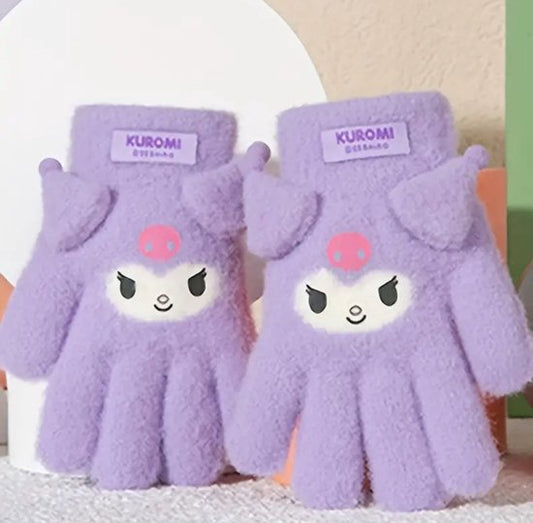 Sanrio - Kuromi handschoenen - paars - fleece - Kuromi - Hello Kitty - My Melody - PomPomPurin - Pochacco - Kawaii