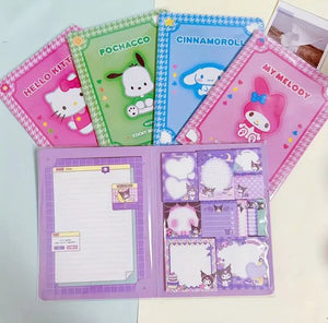 Sanrio - Cinnamoroll sticky memoboek - notitieboek - Kuromi - Hello Kitty - My Melody - PomPomPurin - Pochacco - cadeau - Kawaii