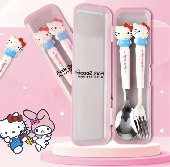 Sanrio - Hello Kitty bestekset - lepel en vork - Kuromi - My Melody - Cinnamoroll - PomPomPurin - Pochacco - kawaii