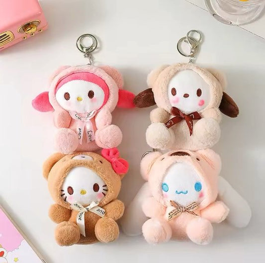 Sanrio - Cinnamoroll knuffel - sleutelhanger - berenpak - Kuromi - Hello Kitty - My Melody - PomPomPurin - Pochacco - Kawaii