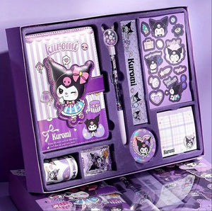 Sanrio - Kuromi luxe schrijfset - notitieboek met magnetische sluiting en pen - cadeauset - geschenkset - Cinnamoroll - Hello Kitty - My Melody - PomPomPurin - Pochacco - Kawaii