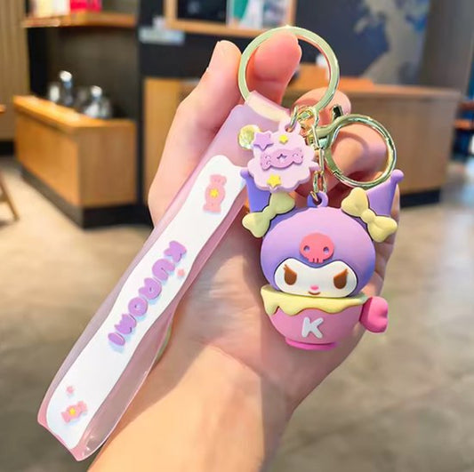 Sanrio - Kuromi Sleutelhanger - Roze - Paars - Koffie - Verjaardagscadeau - Tashanger - Sleutelhanger - Hello Kitty - My Melody - Cinnamoroll - PomPomPurin - Pochacco - kawaii