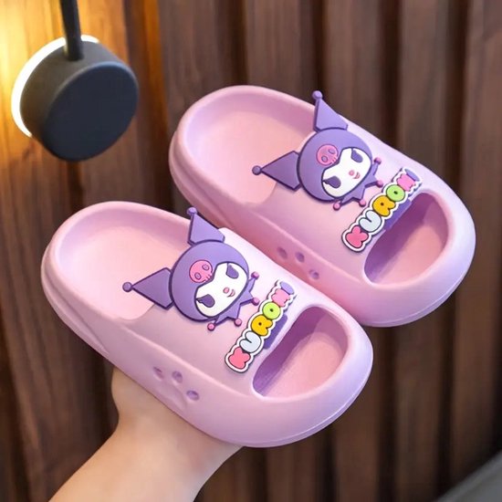 Sanrio - Kuromi slippers Maat 28/29 - paars - My Melody - Hello Kitty - Cinnamoroll - Pochacco - PomPomPurin - kawaii
