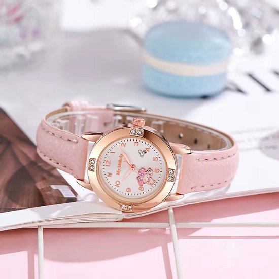 Sanrio - My Melody horloge - roze - PU leren bandje - Cinnamoroll - Hello Kitty - Kuromi - PomPomPurin - Pochacco - cadeau - Kawaii