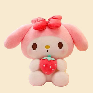 Sanrio - My Melody knuffel - met aarbei - Kuromi - Hello Kitty - Cinnamoroll - PomPomPurin - Pochacco - Kawaii