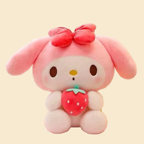 Sanrio - My Melody knuffel - met aarbei - Kuromi - Hello Kitty - Cinnamoroll - PomPomPurin - Pochacco - Kawaii