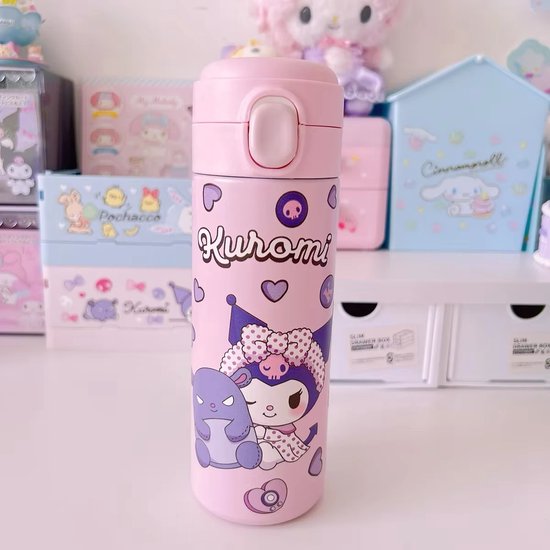 Sanrio - Kuromi drinkbeker - drinkfles - thermosfles roestvrijstaal - RVS - Cinnamoroll - Hello Kitty - My Melody - PomPomPurin - Pochacco - cadeau - Kawaii