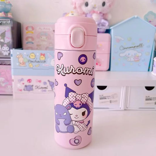 Sanrio - Kuromi drinkbeker - drinkfles - thermosfles roestvrijstaal - RVS - Cinnamoroll - Hello Kitty - My Melody - PomPomPurin - Pochacco - cadeau - Kawaii