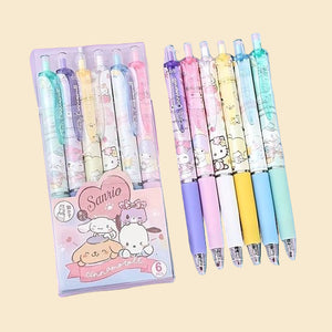 Hello Kitty - Sanrio - Cinnamoroll - Pennenset 6st