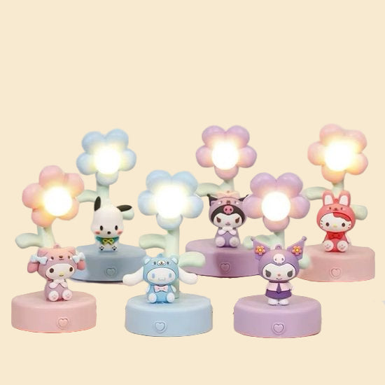 Sanrio - Kuromi nachtlamp - bloem - Hello Kitty - My Melody - Cinnamoroll - PomPomPurin - Pochacco - cadeau - kawaii