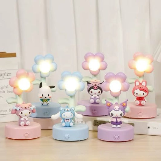 Sanrio - Kuromi nachtlamp - bloem - Hello Kitty - My Melody - Cinnamoroll - PomPomPurin - Pochacco - cadeau - kawaii