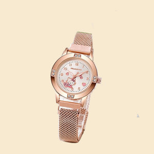 Sanrio - Hello Kitty horloge - metalen band - rosé goud - roze - Kuromi - My Melody - Cinnamoroll - PomPomPurin - Pochacco - kawaii