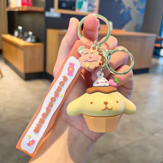 Sanrio - PomPomPurin Sleutelhanger - Geel - Cake - Verjaardagscadeau - Tashanger - Sleutelhanger - Hello Kitty - My Melody - Cinnamoroll - Kuromi - Pochacco - kawaii